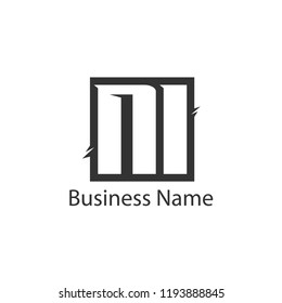 Initial Letter NI Logo Template Design