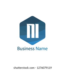 Initial Letter NI Logo Template Design
