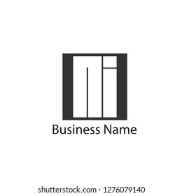 Initial Letter NI Logo Template Design
