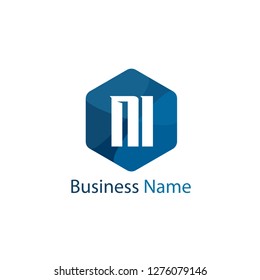 Initial Letter NI Logo Template Design