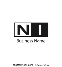 Initial Letter NI Logo Template Design
