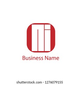Initial Letter NI Logo Template Design