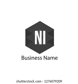 Initial Letter NI Logo Template Design
