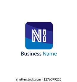 Initial Letter NI Logo Template Design