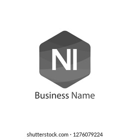 Initial Letter NI Logo Template Design