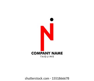 Initial Letter NI Logo Template Design