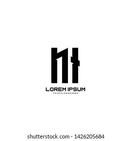 Initial letter NI minimalist art logo vector
