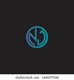 Initial Letter NJ, JN Logo Template Design
