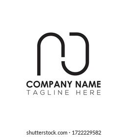 Initial Letter NJ Logo Design Vector Template. Creative Abstract NJ Letter Logo Design