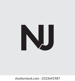 Initial letter NJ logo design