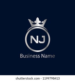 Initial Letter NJ Logo Template Design