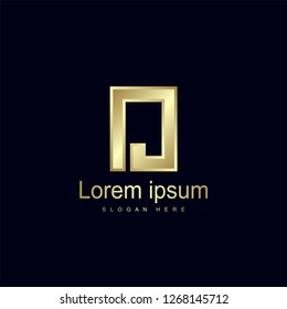 Initial Letter NJ Logo Template Vector Design