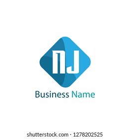 Initial Letter NJ Logo Template Design