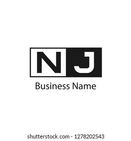 Initial Letter NJ Logo Template Design