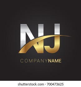 Initial Letter Nj Logotype Company Name Stock Vector (Royalty Free ...