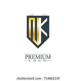 Initial Letter NK Company Design Logo Template