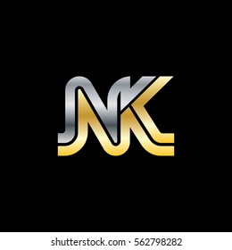 Initial Letter NK Linked Design Logo