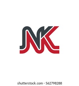 Initial Letter NK Linked Design Logo