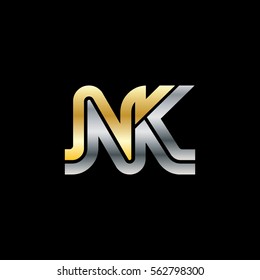 Initial Letter NK Linked Design Logo
