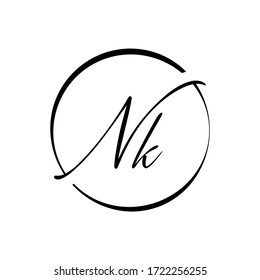 Initial Letter NK Logo Design Vector Template. Creative Abstract NK Letter Logo Design