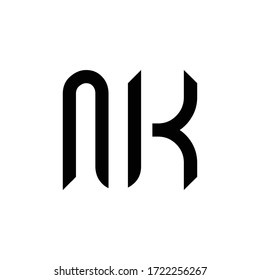 Initial Letter NK Logo Design Vector Template. Creative Abstract NK Letter Logo Design