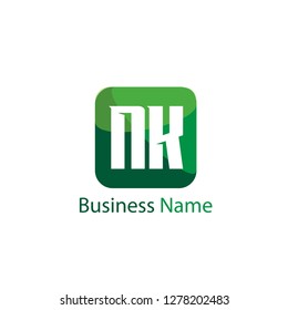 Initial Letter NK Logo Template Design