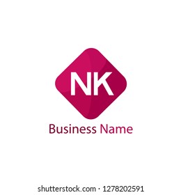 Initial Letter NK Logo Template Design