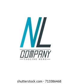 Initial Letter NL Design Logo Template