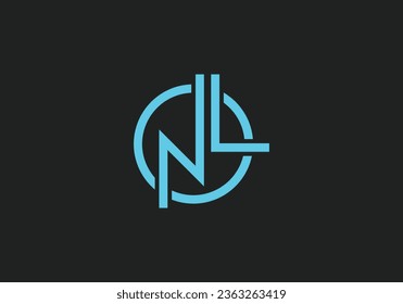 Anfangsbuchstaben NL oder LN minimale abstrakte und Line Art Logo, NLO Vektorsymbol