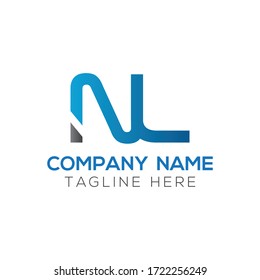 Initial Letter NL Logo Design Vector Template. Creative Abstract NL Letter Logo Design