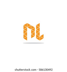 initial letter NL logo design