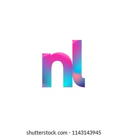 Initial Letter NL Logo Lowercase colorful design, Modern and Simple Logo Design.
