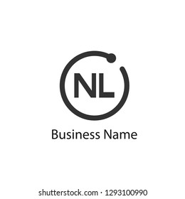 Initial Letter NL Logo Template Design