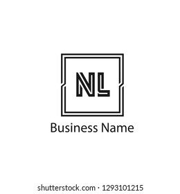 Initial Letter NL Logo Template Design