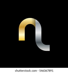 Initial Letter NL Rounded Lowercase Logo