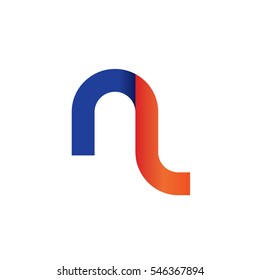 Initial Letter NL Rounded Lowercase Logo