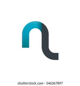 Initial Letter NL Rounded Lowercase Logo