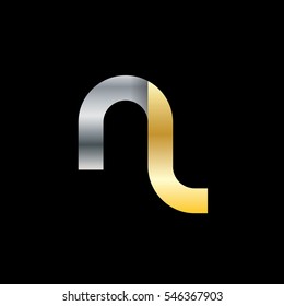 Initial Letter NL Rounded Lowercase Logo