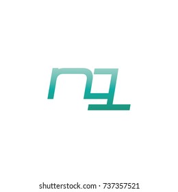 initial letter nl thin logo design