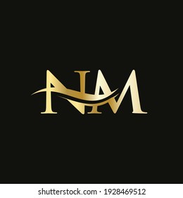 Initial Letter NM Linked Logo for business and company identity. Modern Letter NM Logo Vector Template with modern trendy