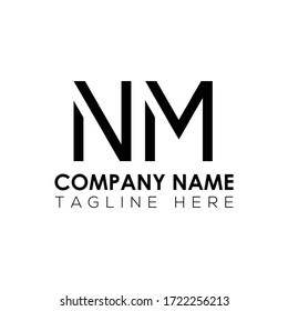 Initial Letter NM Logo Design Vector Template. Creative Abstract NM Letter Logo Design