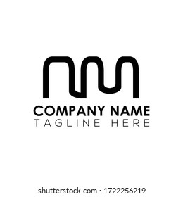 Initial Letter NM Logo Design Vector Template. Creative Abstract NM Letter Logo Design
