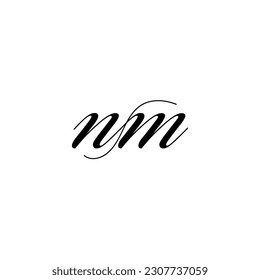 Initial letter NM logo design