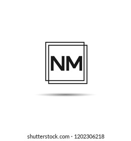 Initial Letter NM Logo Template Design