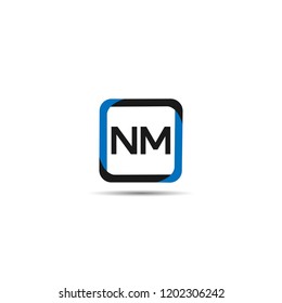 Initial Letter NM Logo Template Design