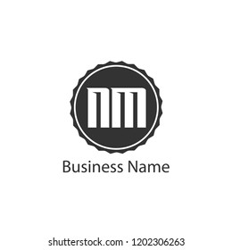 Initial Letter NM Logo Template Design