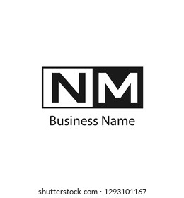 Initial Letter NM Logo Template Design