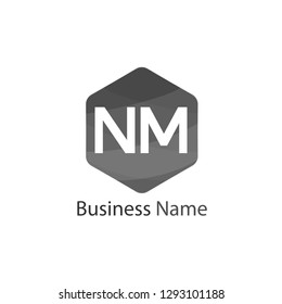 Initial Letter NM Logo Template Design