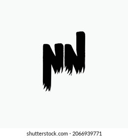 Letra inicial diseño del logotipo NN