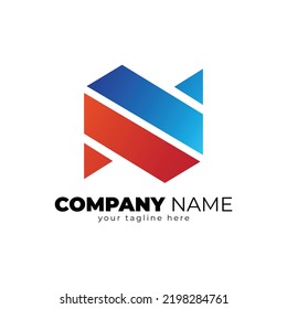 Plantilla de vectores de diseño de logotipo NN de la carta inicial. Diseño de logotipo de N/C, vector de plantillas de diseño de letras NN, logotipo de nn de letras nativas, logotipo de nexo alfabético. Logo de la línea N inicial